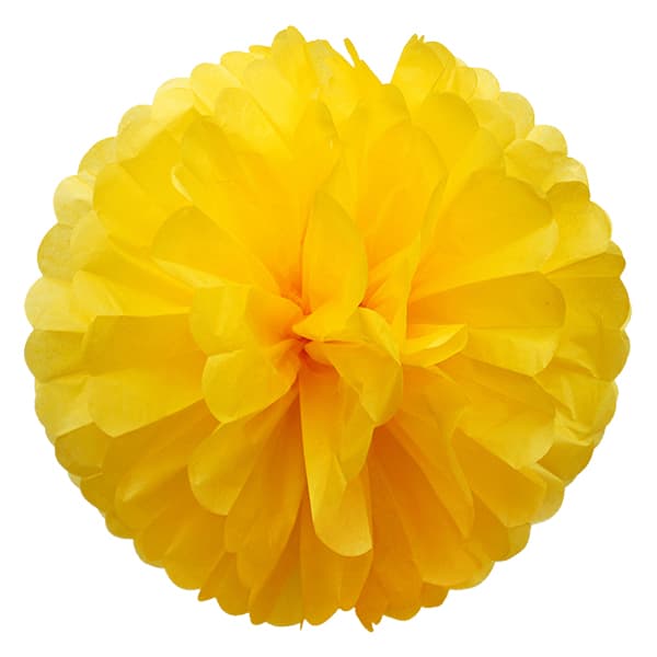 Yellow Tissue Paper Pom Pom